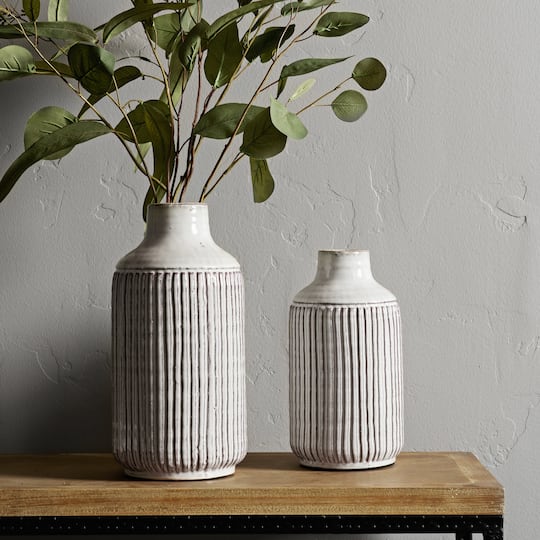 12.25" Gray Terracotta Vase
